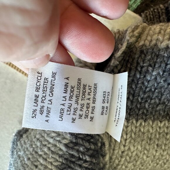 Toad Co sweater Women's size XS knit longsleeve gray stripes - Picture 11 of 11